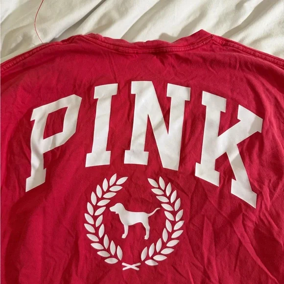 PINK Victoria's Secret Red Long Sleeve Tee - Picture 3 of 3